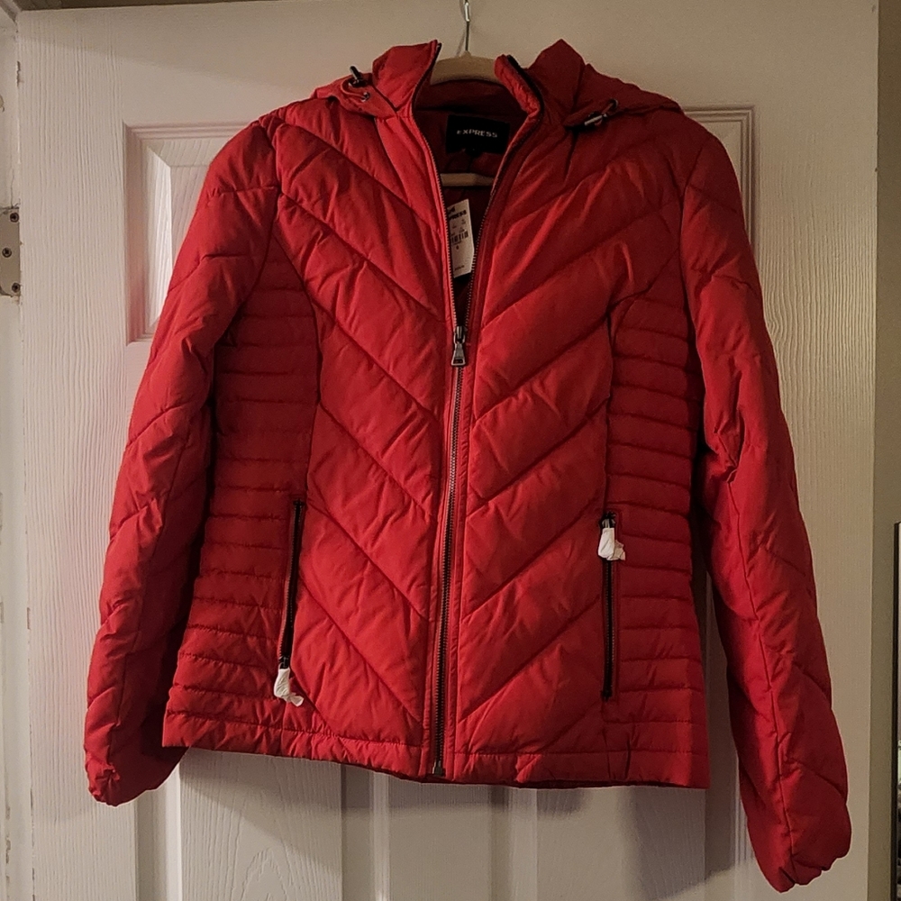 NWT red Express puffer jacket